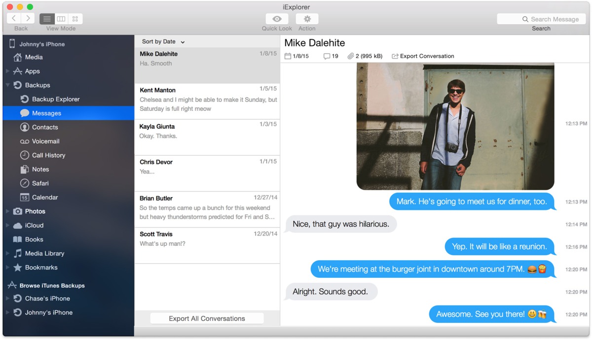 How to download iphone messages to macbook
